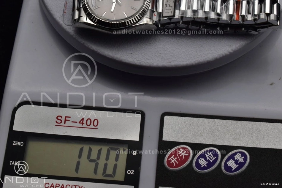 683 Grey DailyWear on Edition Best QF Bracelet Weight) Dial V5 SS vr3255 Steel President DayDate (Gain 36 904L 0425